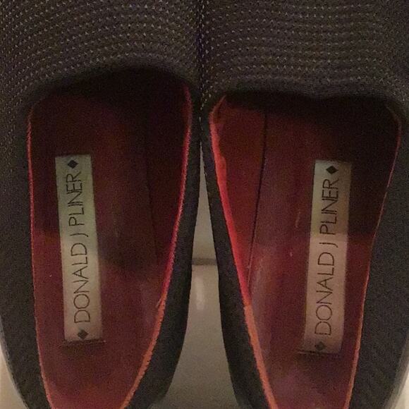 DONALD PLINER BLACK MESH HEEL SLIP ON ANYTIME 11M - Picture 9 of 10